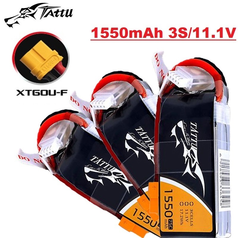 Drone Rc Race - Batteria TATTU 3S 11.1V 1550mAh 75C