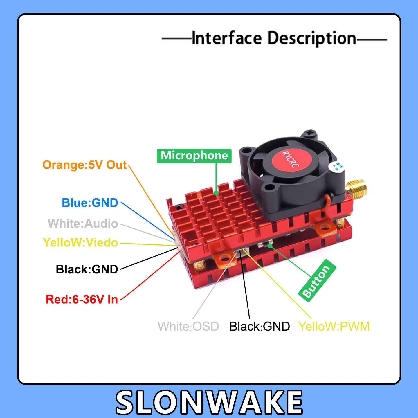 SLONWAKE 5.8G 2W VTX FPV 1800T - Drone Ae Rc recensione e prezzo