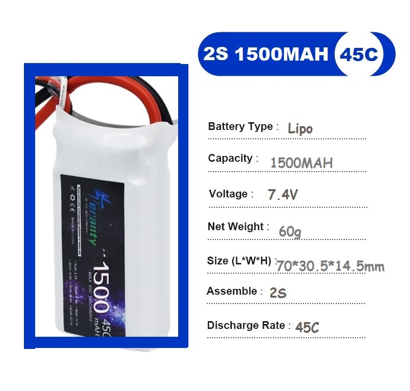 2PCS 7.4V Lipo 2S Batteria 150 - Drone Rc Race recensione e prezzo