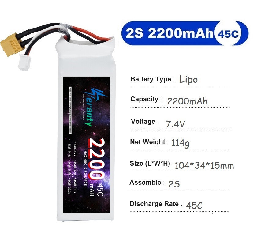 2PCS 7.4V Lipo 2S Batteria 150 - Drone Rc Race recensione e prezzo